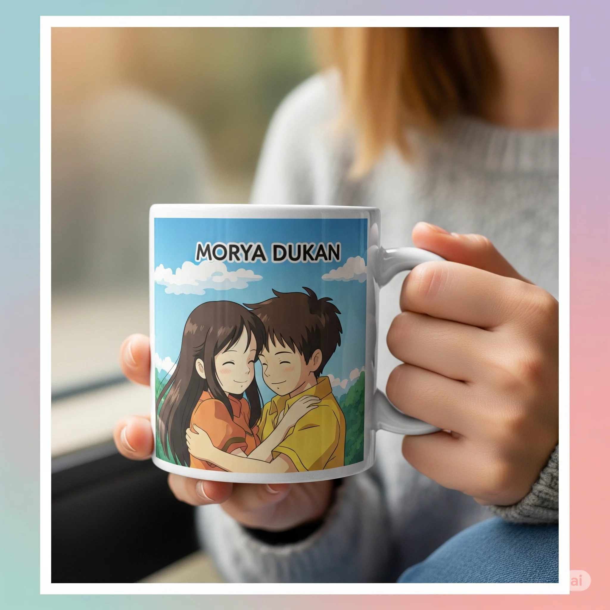 Personalised Blue Coffee Mug - morya dukan