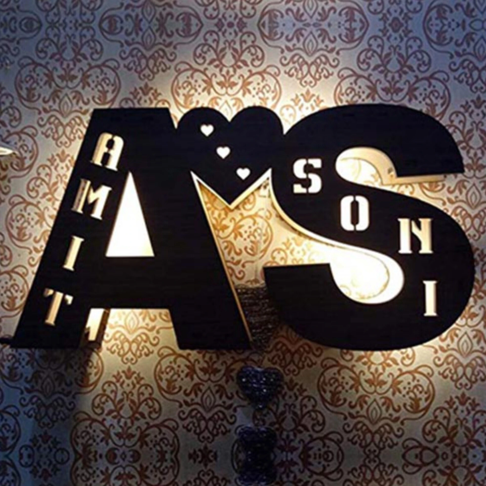 Wooden LED Customized Alphabet Lamp