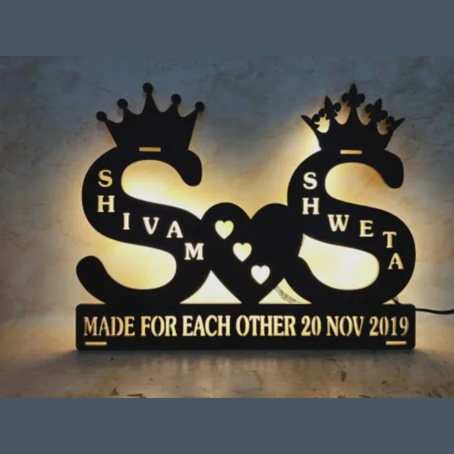 Wooden LED Customized Alphabet Lamp - morya dukan