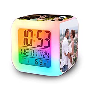 Personalized colour-changing LED alarm clock