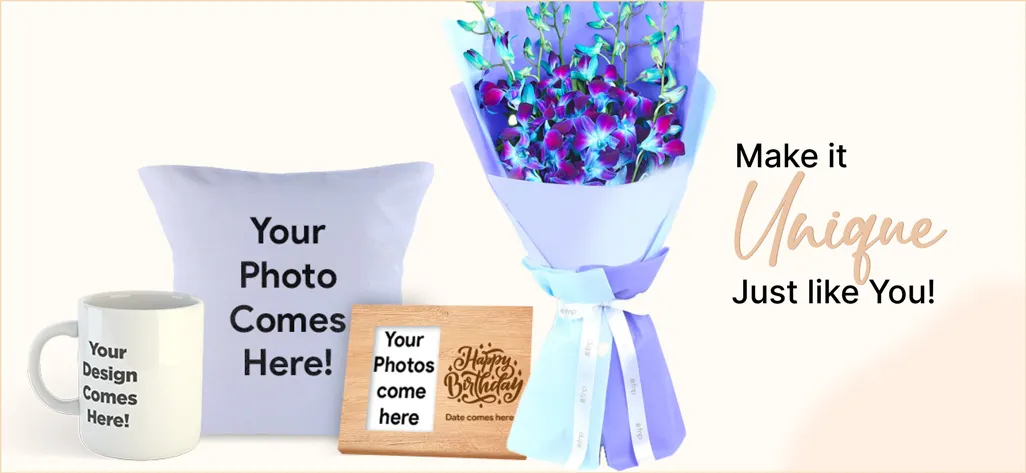 Personalized photo frame gifts with custom photos for birthday, anniversary and Diwali